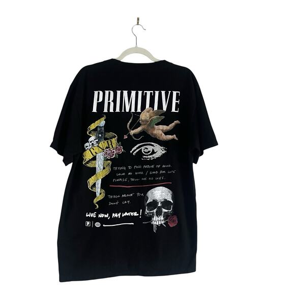 Primitive X Skateboarding Guns N' Roses Don’t Cry Tee Shirt Black Size L Graphic - Picture 3 of 7